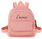 Jacklin F Personalisierter Cord-Rucksack Mit Namen für Mädchen und Jungen - Individuell Bestickter Schulrucksack für Kinder, Kindergarten, Mini-Vorschule, Kleinkind-Büchertasche