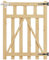 INMOZATA Garden Gate Wooden Pedestrian Gate with Gate Lock and Hinge, 3ft Wide x 4ft High (90cm Wide*120cm High)