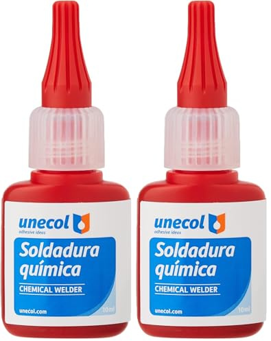 Unecol 8642 Soldadura química (Estuche Botella), Blanco, 10 ml (Paquete de 2)