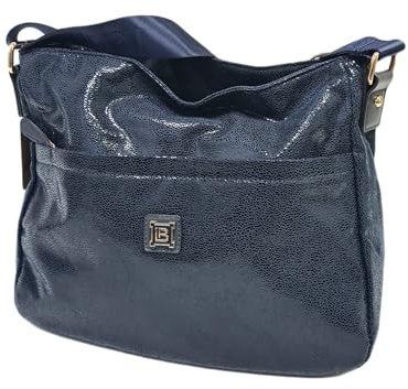 Laura Biagiotti Borsa Donna Spalla Tracolla in Tessuto Personalizzato Regolabile Bandoliera Rettangolare ART: LL24W-101-12 LINEA TAPIRO Dimensioni25X31X12 (BLU)