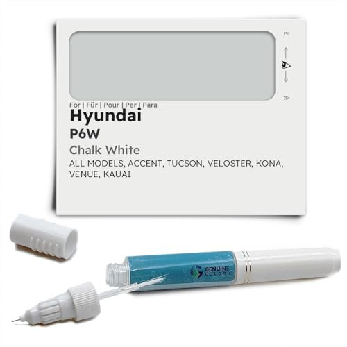 Genuine Colors Lackstift Chalk White P6W für Hyundai Weiß Accent Tucson Veloster KONA Venue Kauai