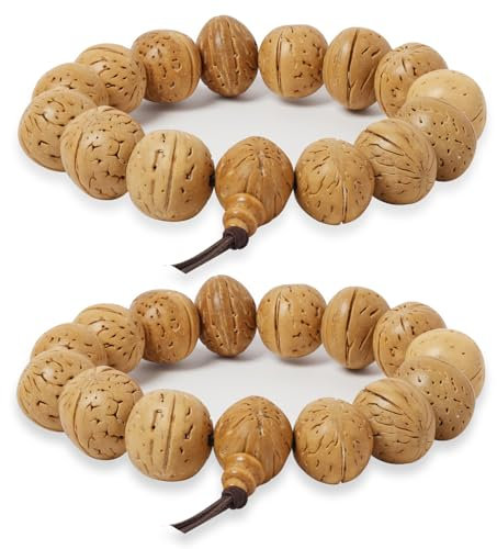 Miunpri 2pcs Hand-Mala mit Rudraksha beads - Armband buddhistische Hand-Gebetskette mit Perlen Daily Fashion Wear