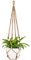 Mkono Colgador de plantas de macrame de 43 pulgadas, grande para macetas de hasta 12 pulgadas, soporte para plantas colgante extralargo, sin borlas, cesta para plantas con cuentas de madera para