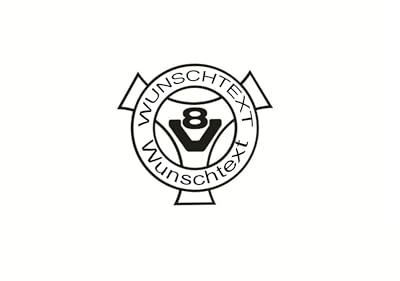 Wunschtext V8 LKW-Aufkleber, Dekoratives Logo-Design (Weiß, 20x20cm)
