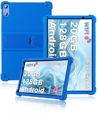 Funda para Tablet Biegedy B22 10 Pulgadas 2026 yystao Niños Suave Silicona Funda Compatible con Biegedy B22 Soporte Ajustable (Azurazul)