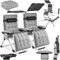 tectake® Sonnenliege klappbar, Liegestuhl, Gartenliege mit Sonnendach, Outdoor Sessel für Balkon oder Garten, Liege mit extra Dicker Auflage, Relaxliege belastbar bis 200kg - hellgrau, 2er Set