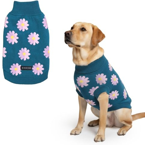 Spark Paws Dog Sweater, Knit Jumper | Ultra Soft Pet Sweater for Small, Medium & Large Dogs Jacket for French Bulldogs & Big Dogs
