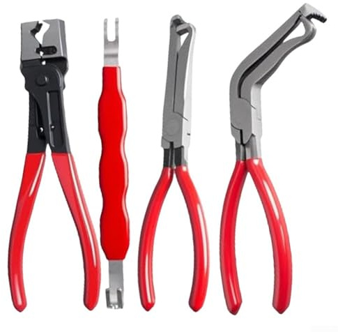 4 pcs Electrical Disconnect Pliers Set for Automotive Wire Terminal Connectors with Double Ended Tips for Easy Removal of Electrical Connectors in For Cars
