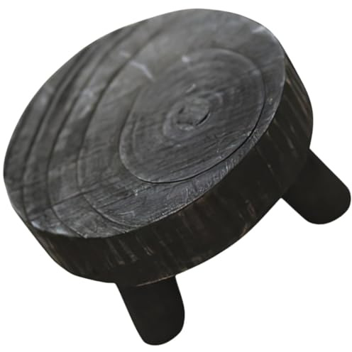 SHINEOFI Bois Rond Noir Présentoir à Trois Pieds pour Desserts et Gâteaux | Support Simple, Surface Lisse sans Bavures, Usage Maison ou Fête, Objet Décoratif pour Aliments