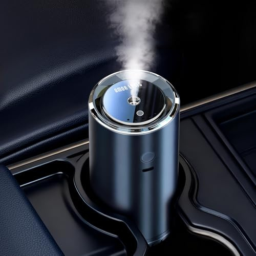 Auto Lufterfrischer Diffusor, 100ml Parfüm, 6 Monate Langanhaltend, RGB Musik-Synchronlicht, 5 Einstellbare Stufen, Auto Ein/Aus, Wiederaufladbar, F-Köln