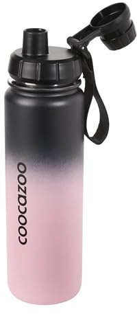 coocazoo Edelstahl-Trinkflasche, rosa, Drehverschluss, aus Edelstahl, geschmacksneutral, doppelwandig, für Schule & Freizeit, für kohlensäurehaltige Getränke geeignet, recyclebar, 700 ml