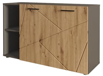 Vicco Schuhschrank Irma, Anthrazit/Artisan, 106 x 63 cm