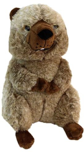 BEMIRO Biber Kuscheltier aus Polyester, ca. 24 cm, weiches Plüschtier mit glitzernden Kunststoffaugen und Schlaufe