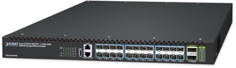 PLANET XGS-6350-24X2C switch di rete Gestito L3 Gigabit Ethernet [10/100/1000] 1U Nero (Layer 3 24-Port 10G SFP+ + - 2-Port 40G/100G QSFP28 - Managed Switch with optional Redundant Power,[Hardware st