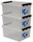SmartStore 35083903 3er-Set Clipbox Smart Store Classic 15, 14 Liter , transparent