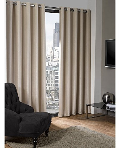 Emma Barclay Logan Verdunkelungsvorhang mit Ösen, 168 x 229 cm, Natur, 100% Polyester, W 66 x Drop 90 (168 x 228cm)