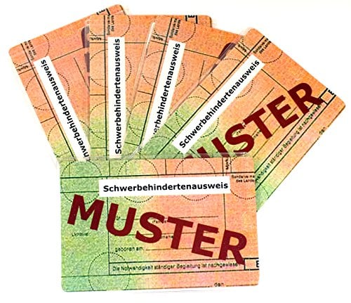 Schutzhüllen 5 Stück -K&B Vertrieb- Ausweishüllen Behindertenausweishülle Behindertenausweis 187
