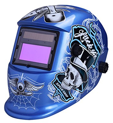 Nuzamas Solarbetriebene, automatische Verdunkelung Schweißhelm Maske Schweißschutz für Arc Tig MIG Schleifen, Plasmaschneiden mit einstellbarem Farbbereich DIN4/9-13 UV/IV-Schutz DIN16
