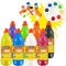 CLEOPATRE – Lot de 8 Bouteilles de Peintures Gouache de 1L, Palette et 8 Tampons Pochoirs –, Assortiment 8 couleurs