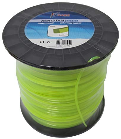 Kawapower Filo di nylon per decespugliatori 3,3MM 210mt quadrato