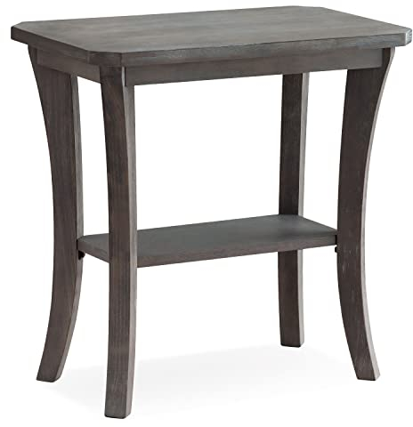 Leick Furniture 10302-RG Rustikaler Draht, Treibholz gebürstet Chairside-Tisch Rustic Gray