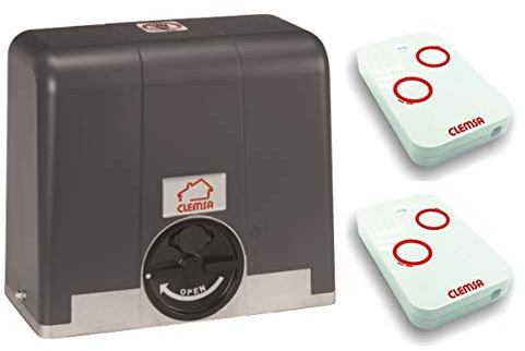 Mini-kit motor puerta cancela corredera CLEMSA AC562N 600KG, para automatizar puertas y cancelas correderas de uso residencial, parking, garaje, cochera, alta calidad con 2 mandos MUTANCODE NT2
