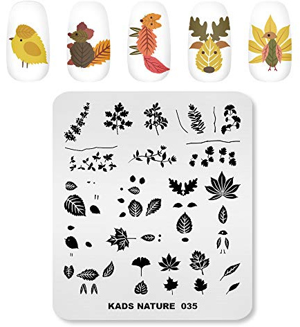 KADS Nail Stamping Plate Coconut Tree Nature Template Image Design Plates for Nail Art Decoration and DIY Nail Art (NA035)