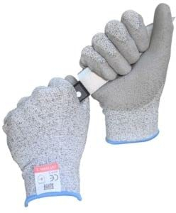 1 Pair of Whistling Dixie PPE Gloves-Site Gloves-PU Coated Cut Resistant Gloves-Coated Garden Gloves-Site Work Gloves-CE Certified PPE, EN388 Level 5 Protection-Anti-Slash Safety Gloves. X Large