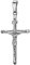 JEVELION Kreuz-Anhänger Goldkreuz Jesus Christus mit INRI-Gravur für Damen, Herren und Kinder als Kettenanhänger 585 Weissgold 14 Karat mit Schmuck-Etui
