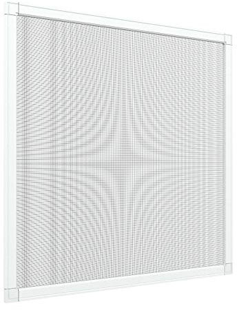 Zanzanet Zanzariera fissa con telaio in alluminio su misura pannello ultra sottile 11mm per finestra chiusura con calamite staffe in PVC personalizzabile colori e reti Made in Italy Bianco