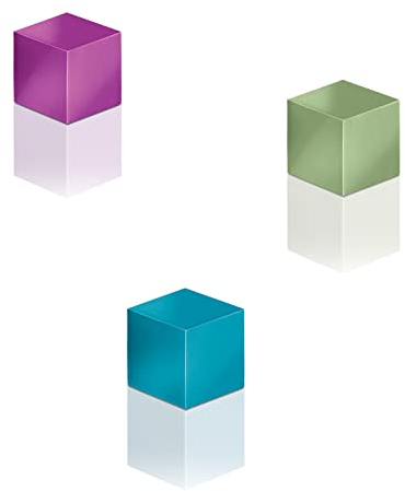 SIGEL BA727 Neodym-Magnete Cube-Design, eloxiertes Aluminium, 3 Stück, 11x11x11 mm SuperDym, für Glas-Magnettafeln und Glas-Whiteboards