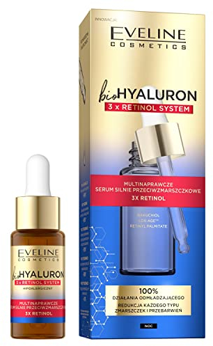 Eveline Cosmetics Biohyaluron 3xRetinol System Anti-Falten Repair Serum mit Bakuchiol und Retinol - 18ml