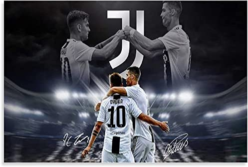 LBMED GemäLde Auf Leinwand Cristiano Ronaldo und Paulo Dybala Poster für Familiendekor Wandkunst Malerei Poster Druckt Bilder 23.6x35.4(60x90cm) Kein Rahmen