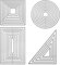 4Stück Stanzschablone Geometrisch Set Stanzformen Quadratisch Rechteckig Kreis Dreieck Rahmen Quadrat Schneiden Prägeschablonen Prägung Schablone Stanzschablonen für Scrapbooking Album Karten Basteln