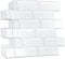 WALPLUS Adesivi 3D per piastrelle staccabili e attacca, decalcomanie per paraschizzi, per cucina, bagno, soggiorno, impermeabili, mosaico bianco puro, 20 pezzi, 15,4 x 30,5 cm