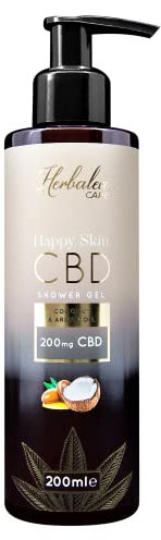 Herbalea I Gel douche CBD – Huile d'argan et de coco I Détend et nourrit votre peau I 200 ml