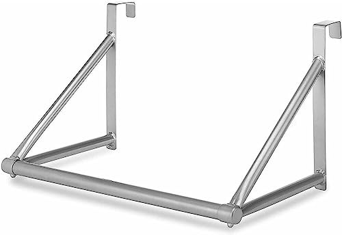 RILOOP Over The Door Rack Clothes Hanging Rail Hanger Bar Rod Space Saver Storage Tidy