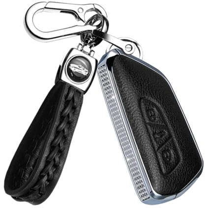 TECART Aluminiumlegierung Autoschlüssel Hülle Passt für VW Golf 8 R GTD GTI GTE GTI Clubsport Atlas-Multivan T7- ID.3 GTX Magotan Diamond Autoschlüssel Schlüsselcover Zubehör 3 Taste Schwarz A