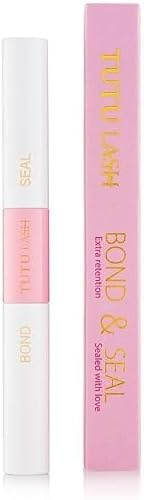 TUTU LASH Bond & Seal for Cluster Lashes – Strong Hold Up to 7 Days – White Bond Dries Clear – Clear Waterproof Seal – Long Lasting DIY Lash Adhesive for Individual & Cluster Lashes