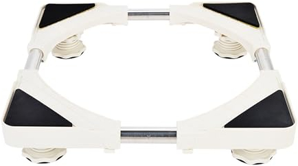 Waschmaschine Sockel, Verstellbare Waschmaschinen Untergestell Länge/Breite 40cm-66cm Höhe 7cm-9cm Sockel Bärenlast 200kg, Waschmaschine Sockel 4 Fuß für Trockner Waschmaschine Kühlschrank WeiB