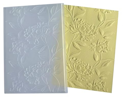 arriettycraft 3D-Prägeschablonen aus Kunststoff mit Pfingstrosen, für Kartenherstellung oder Tagebuch, Blütenprägeschablone für Papierbastelarbeiten