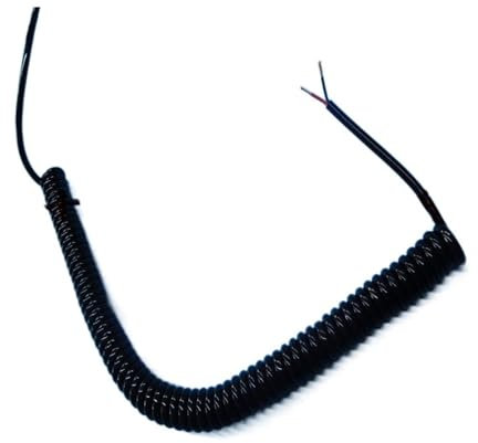 Muelle Espiral Cable espiral de resorte de 2 núcleos 22AWG elástico 1 metro 2 metros 3 metros 6 metros 9 metros 10 metros Cable telescópico Retráctil Bobina (Size : Stretch 1 meter, Color : 2 cores