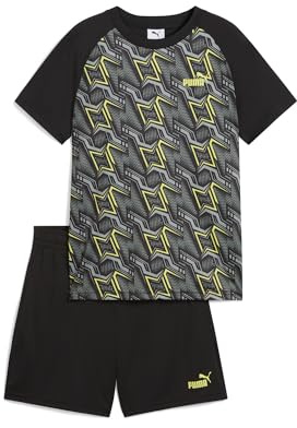 PUMA Jungen Tad Ess Poly Aop Tee And Shorts Set B Gestrickte Anzüge (1er Pack)