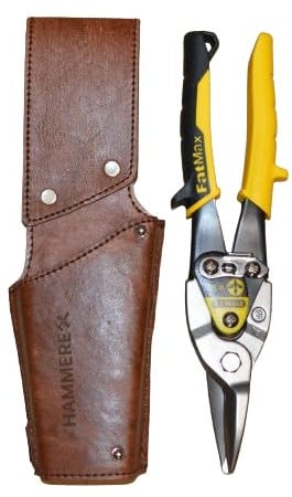 Stanley Fatmax Tin snips with leather tool belt holster