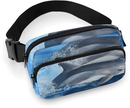 VFMKT Delphin Family Bauchtasche für Damen und Herren, verstellbare Hüfttasche, Gürteltasche für Reisen, Sport, Wandern, 20 x 13 cm, Stil, 20 x 13 cm, Stil:, 20x13cm