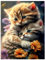 Daisen Art Diamond Painting Katze - Diamant Painting Bilder, Diamond Painting Erwachsene Tiere für Geschenk und Zuhause Wanddekoration 30x40cm