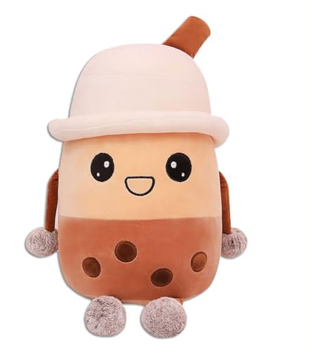 FOPSDGN Boba Milk Tea Plush Pillows Cute Cartoon Boba Plushies Soft Toys Giant Boba Bubble Plushie Stuffed Tea Cup Pillow Gift Toys for Girlfriend Adult Skin-friendly Comfortable Cushion Cuddle 20cm