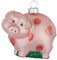 Christbaumschmuck Glas 6cm - Schwein Figur zum Aufhängen - handbemalt - Weihnachtsbaum Anhänger für Weihnachten - Christbaumanhänger & Weihnachtsbaumschmuck - Bauernhof Tiere Rosa