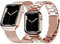 Hongxinzhan Confezione da 2 cinturini di ricambio in metallo compatibili con Apple Watch, oro rosa, 41/40/38mm(S1-S9,SE,SE2)/42mm(S10), Classico