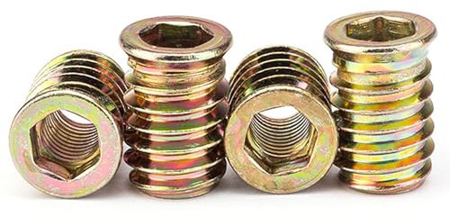 Lot de 5 écrous hexagonaux pour meubles en bois M10 x 30 mm